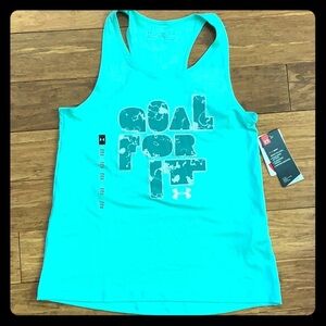 ☀️ 3/$36 or 2/$30 
NEW UNDER ARMOUR Girls Aqua Razorback Tank sz XL